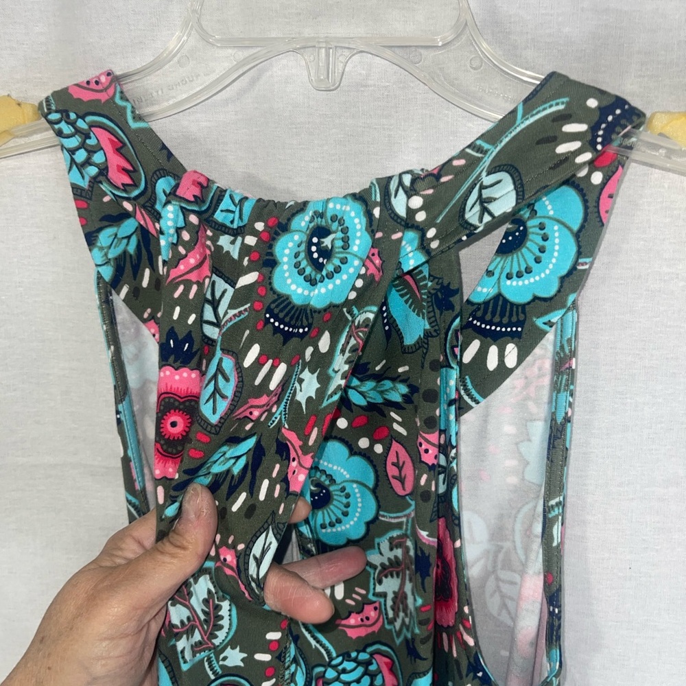 NWT- Talbots Jacobean Floral Jersey Halter maxi dress. Size PM - Picture 11 of 15